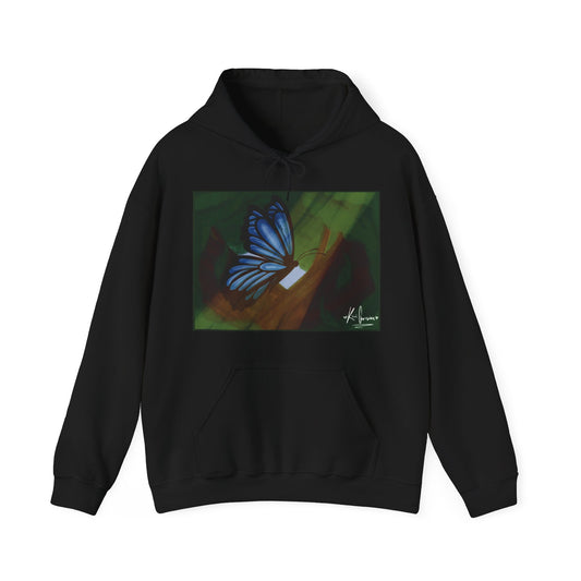 Unisex Heavy Blend™ Hooded Sweatshirt (Blue Butterfly V2)