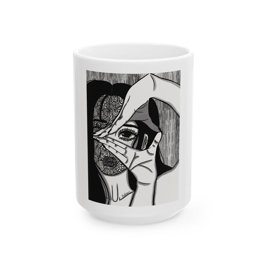 Ceramic Mug, (11oz, 15oz) - Illusions
