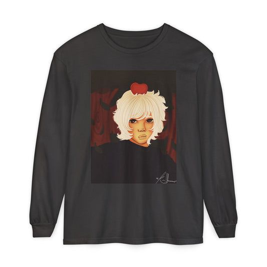 Unisex Garment-dyed Long Sleeve T-Shirt (Apple)
