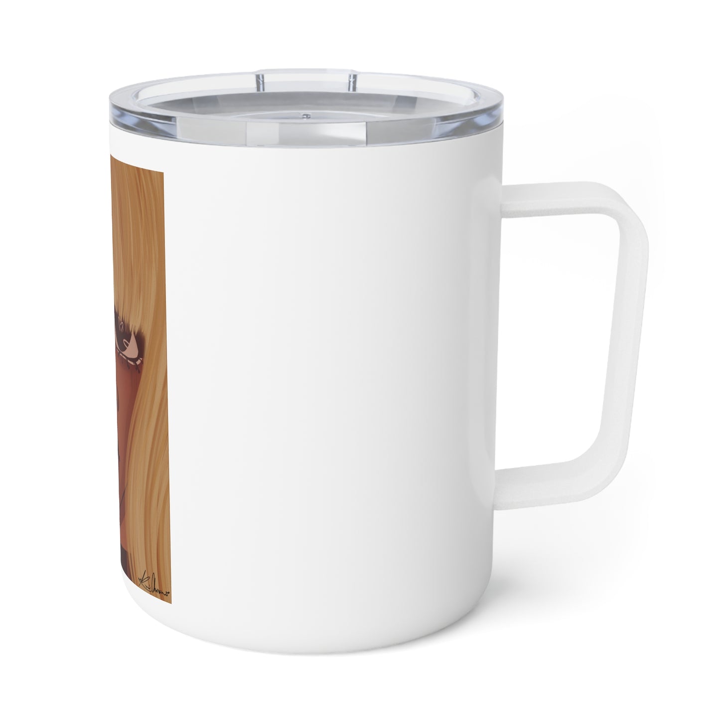 Insulated Coffee Mug, 10oz - Heart Eyes