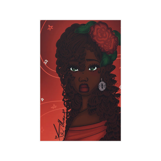 Vertical Matte Poster - Rose