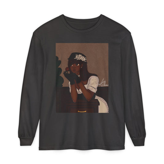 Unisex Garment-dyed Long Sleeve T-Shirt (My Humble Abode)