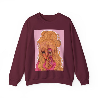 Unisex Heavy Blend™ Crewneck Sweatshirt (Pink 90’s Girl)