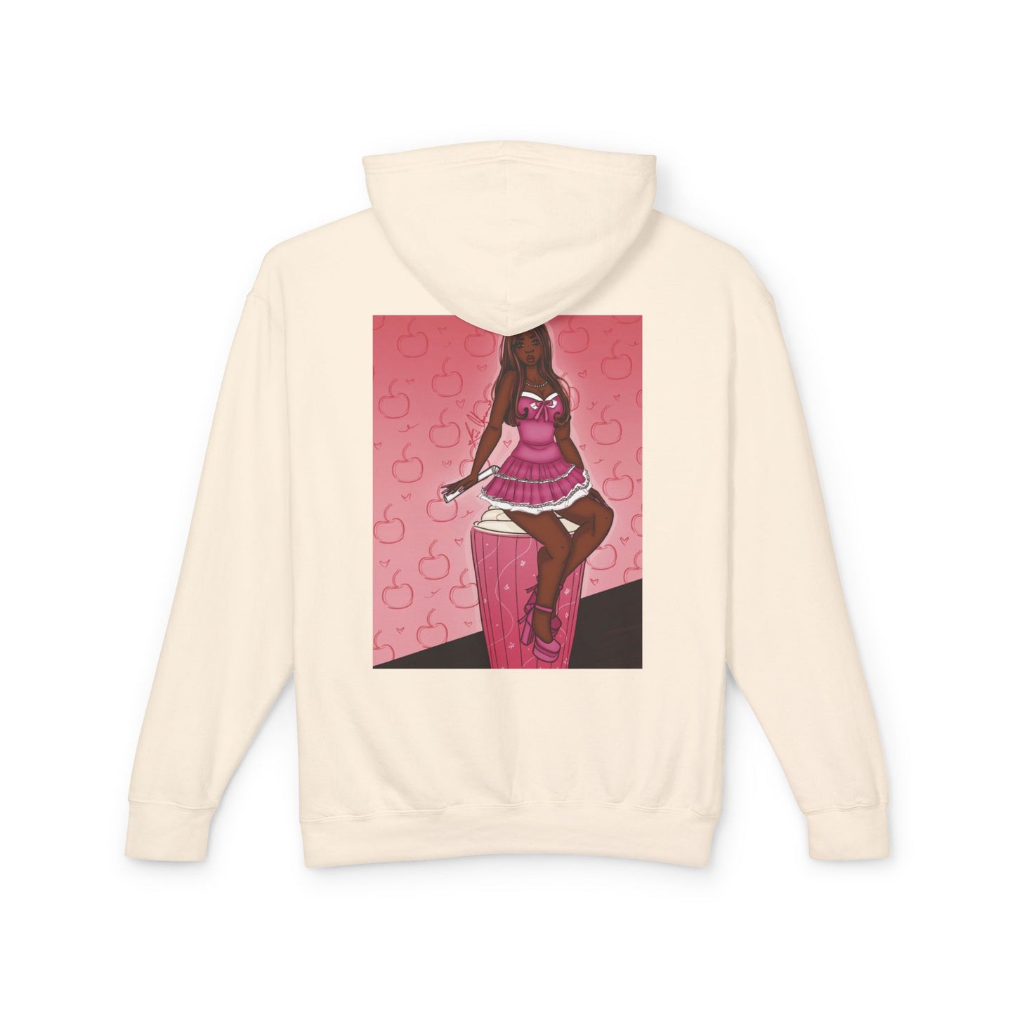 Unisex Lightweight Hooded Sweatshirt (Milkshake)