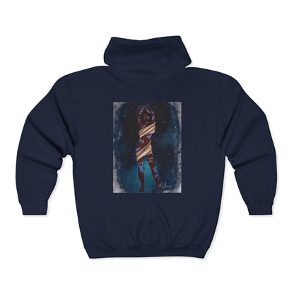 Unisex Heavy Blend™ Full Zip Hooded Sweatshirt (Space)