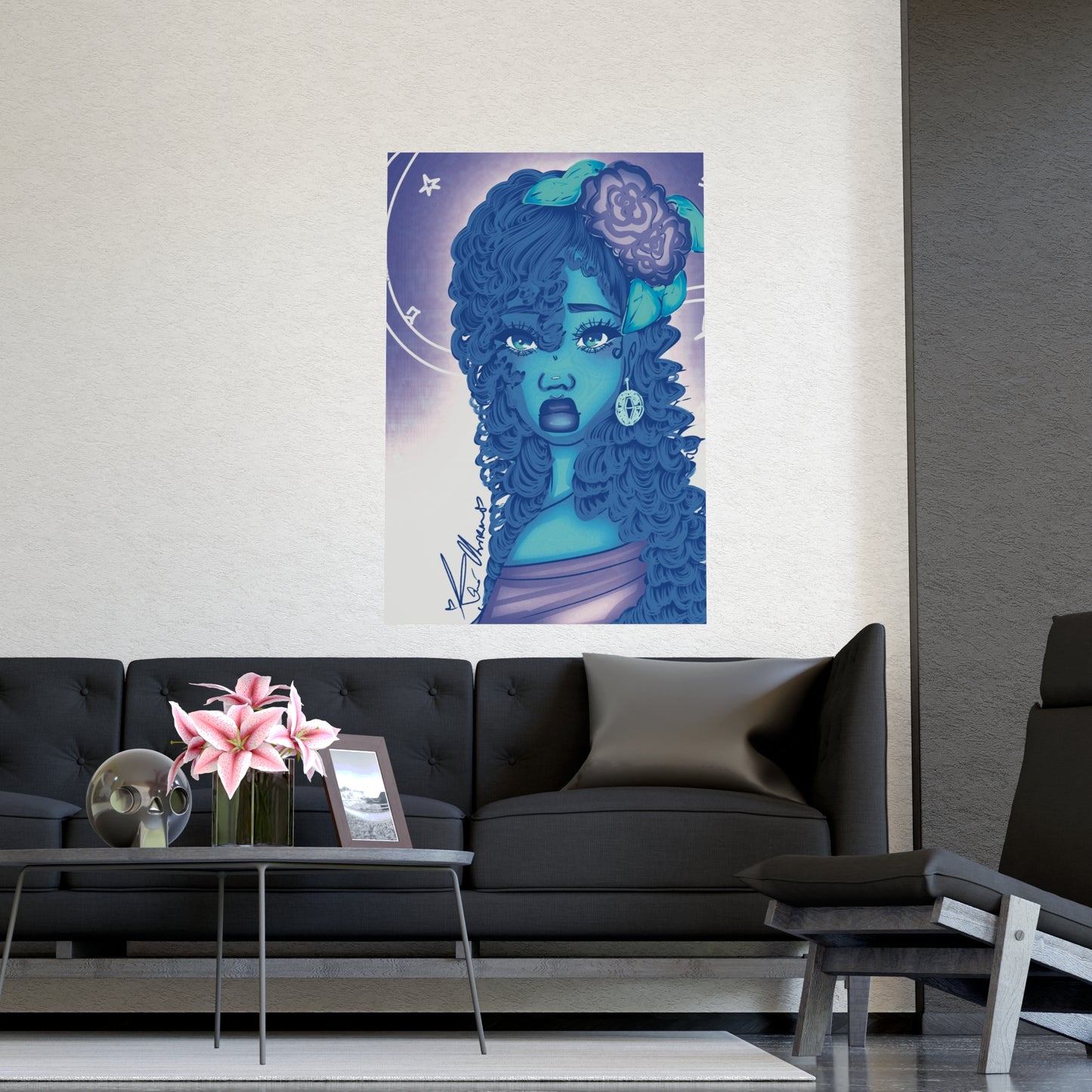Vertical Matte Poster - Blue Rose