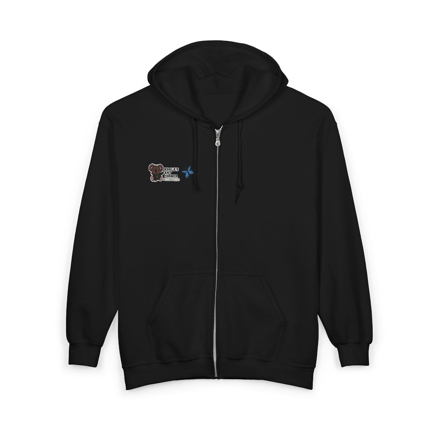 Unisex Zip Up Sweatshirt - Blue Butterfly