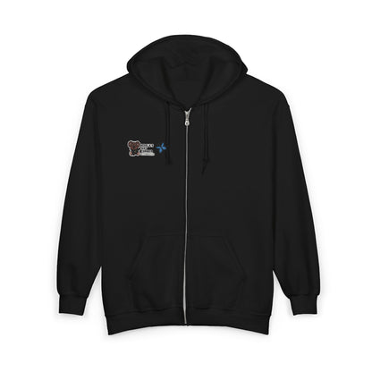 Unisex Zip Up Sweatshirt - Blue Butterfly