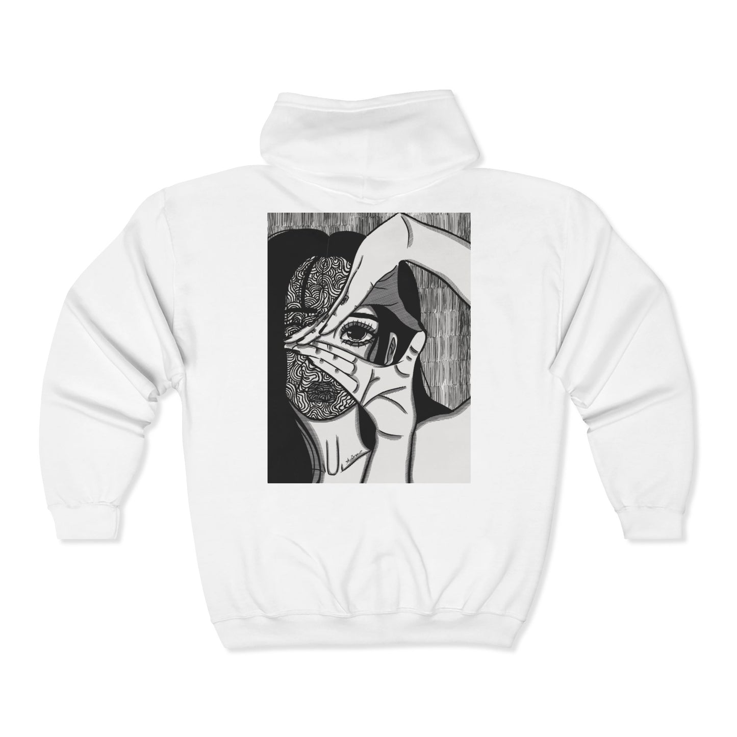 Unisex Zip Up Sweatshirt - Illusions