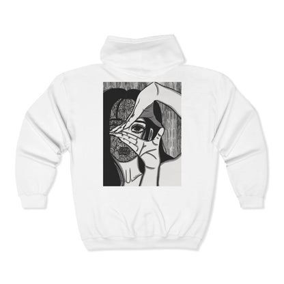 Unisex Zip Up Sweatshirt - Illusions