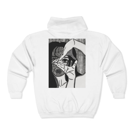Unisex Zip Up Sweatshirt - Illusions