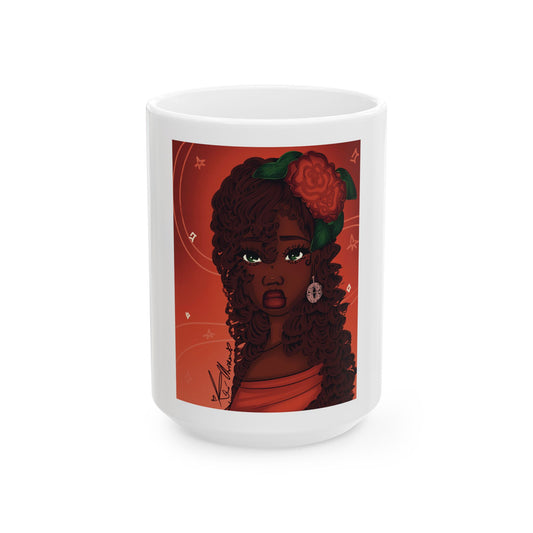 Ceramic Mug, (11oz, 15oz) - Rose