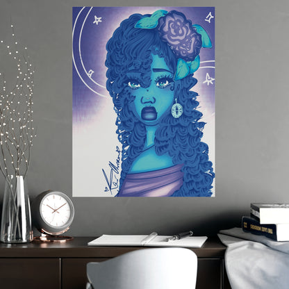 Vertical Matte Poster - Blue Rose
