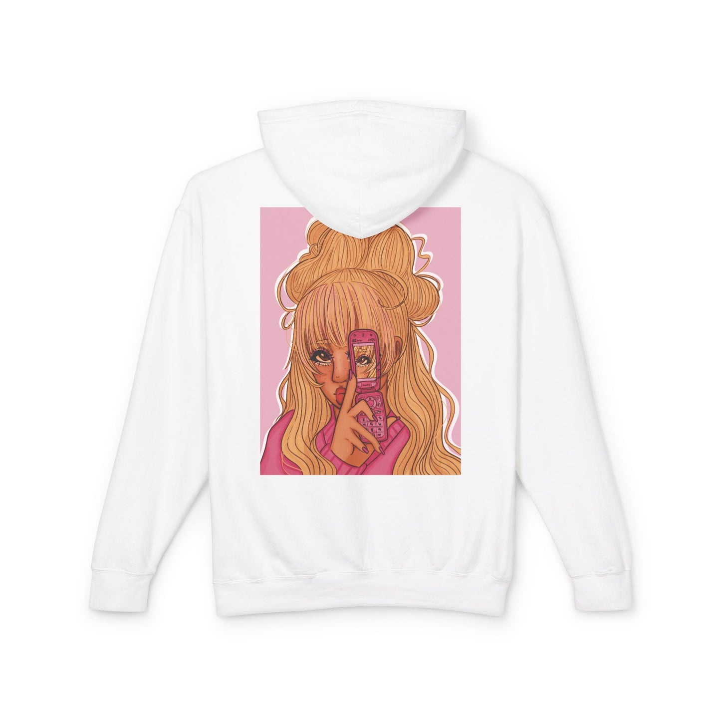 Unisex Lightweight Hooded Sweatshirt (Pink 90’s Girl)