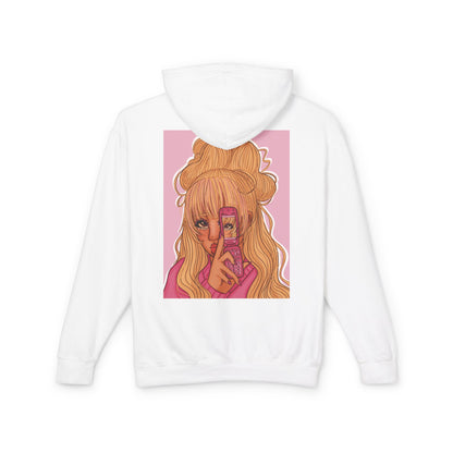 Unisex Lightweight Hooded Sweatshirt (Pink 90’s Girl)