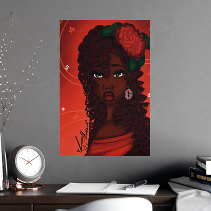 Vertical Matte Poster - Rose