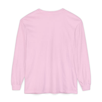 Unisex Garment-dyed Long Sleeve T-Shirt (Black Love)