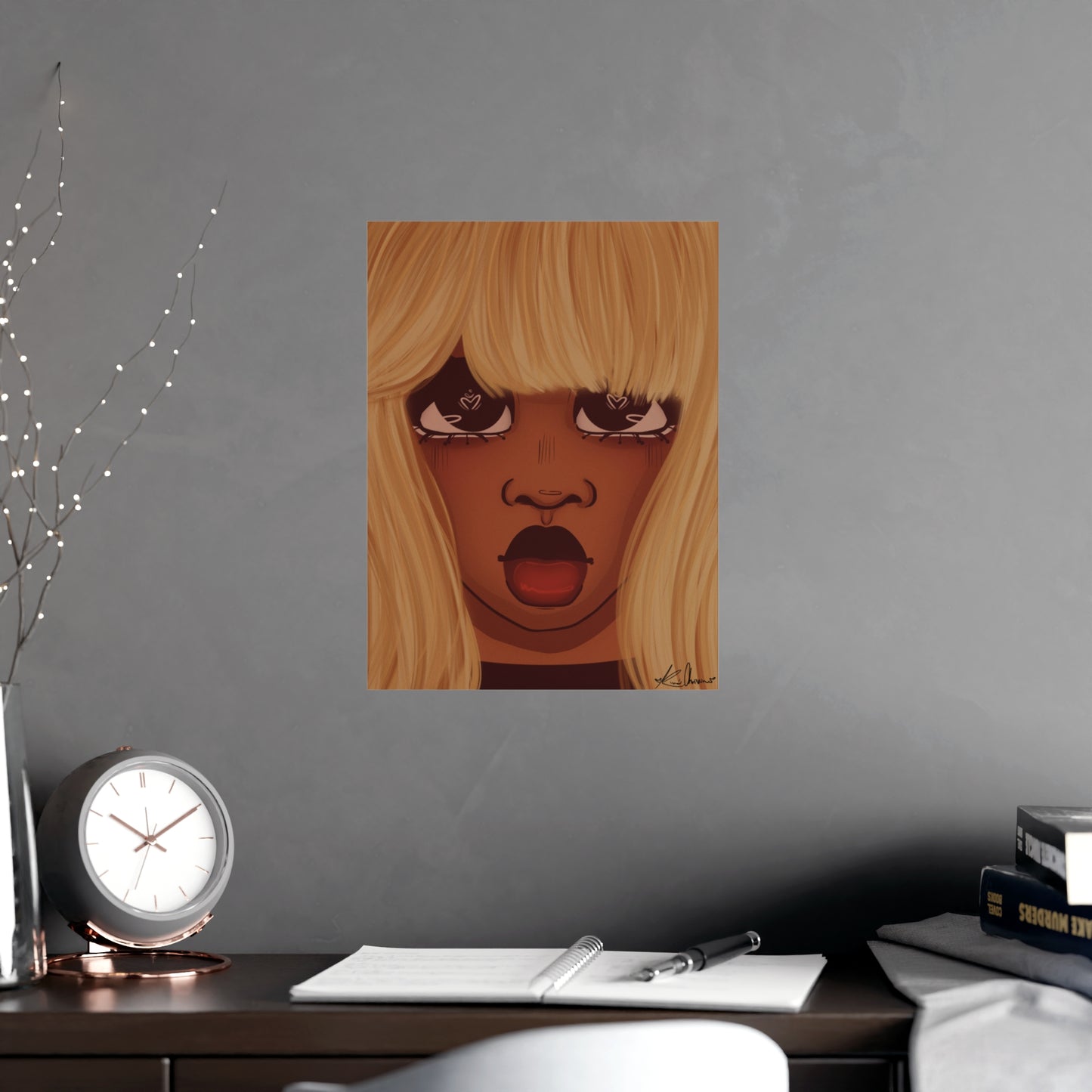 Vertical Matte Poster - Heart Eyes