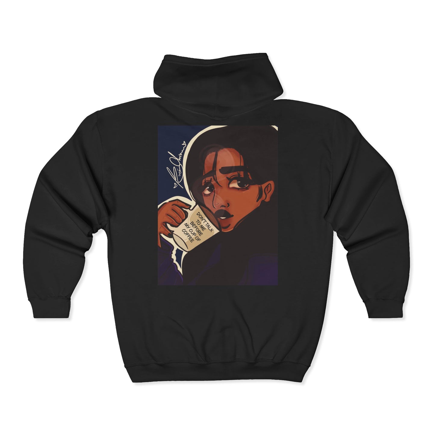 Unisex Zip Up Sweatshirt - Coffee