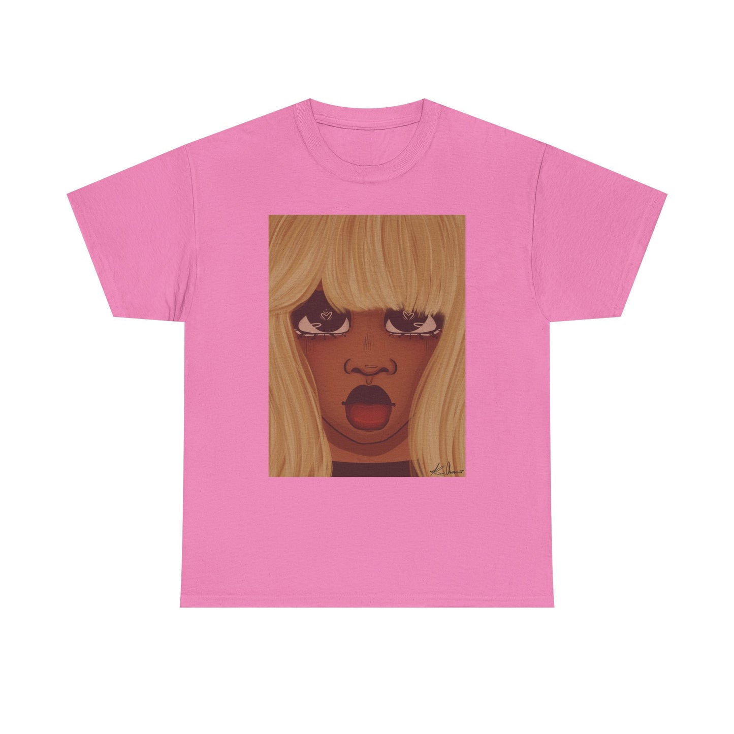 Unisex Heavy Cotton Tee (Heart Eyes)