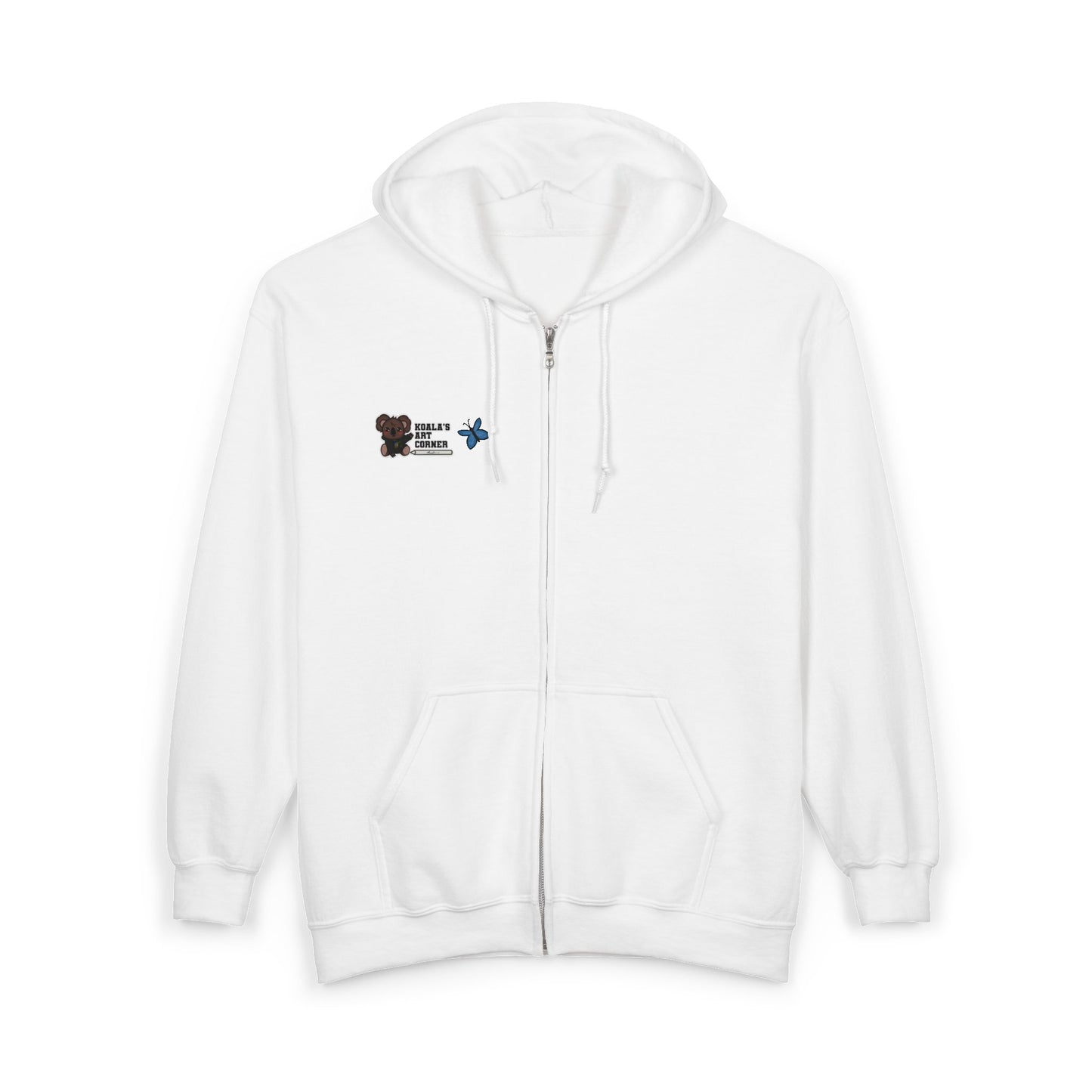 Unisex Zip Up Sweatshirt - Blue Butterfly