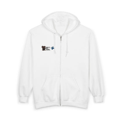 Unisex Zip Up Sweatshirt - Blue Butterfly