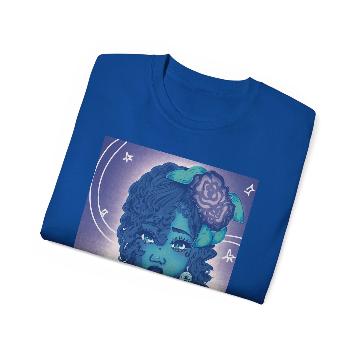 Unisex Ultra Cotton Tee (Blue Rose)