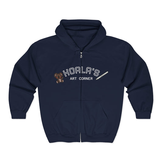 Unisex Heavy Blend™ Full Zip Hooded Sweatshirt (Space)