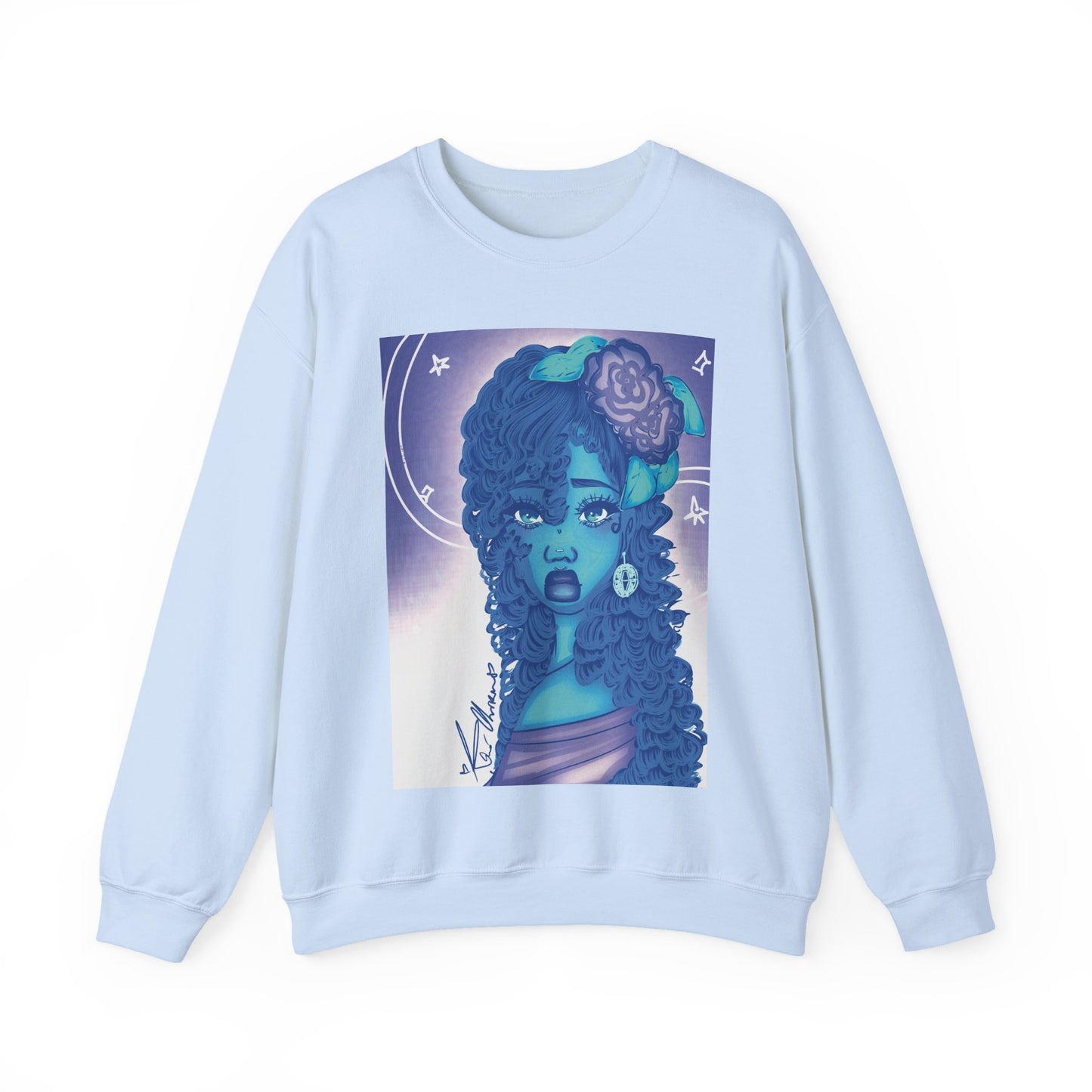Unisex Heavy Blend™ Crewneck Sweatshirt (Blue Rose)