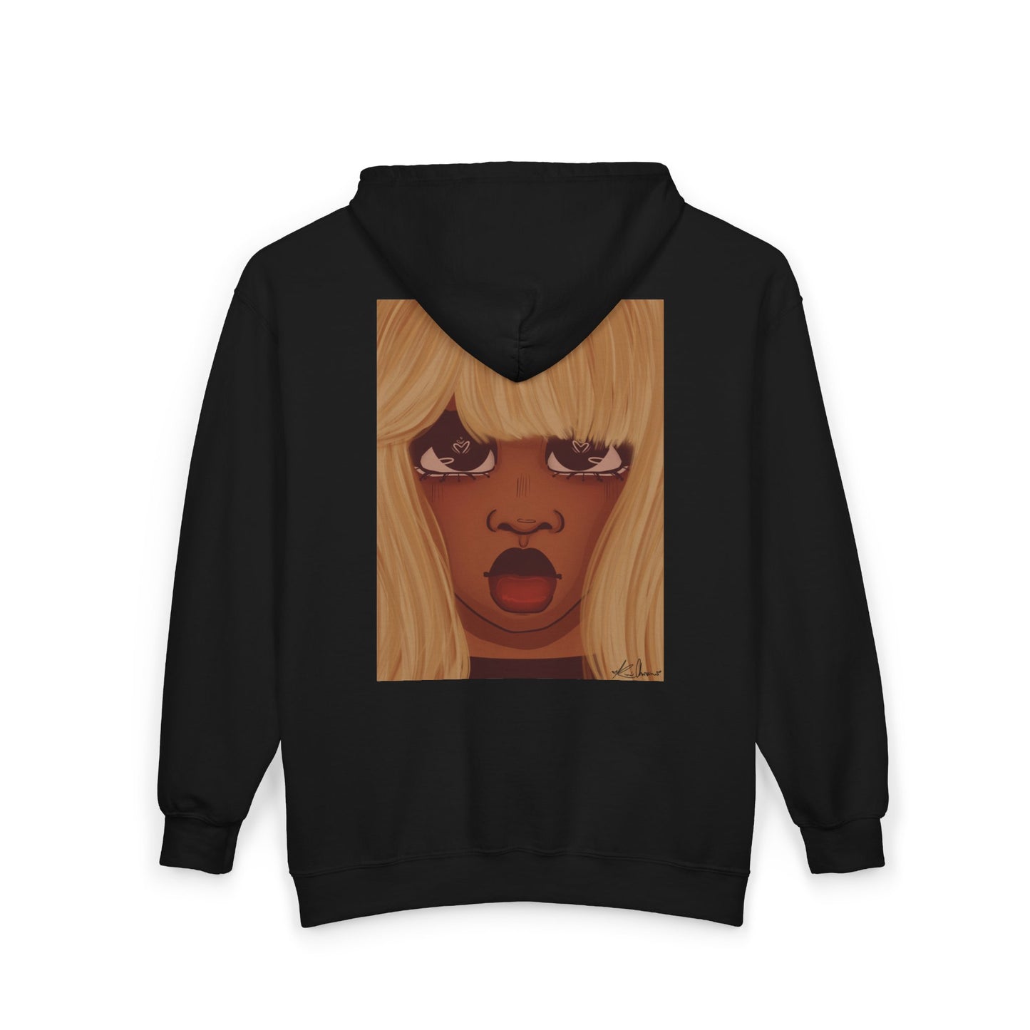 Unisex Zip Up Sweatshirt - Heart Eyes