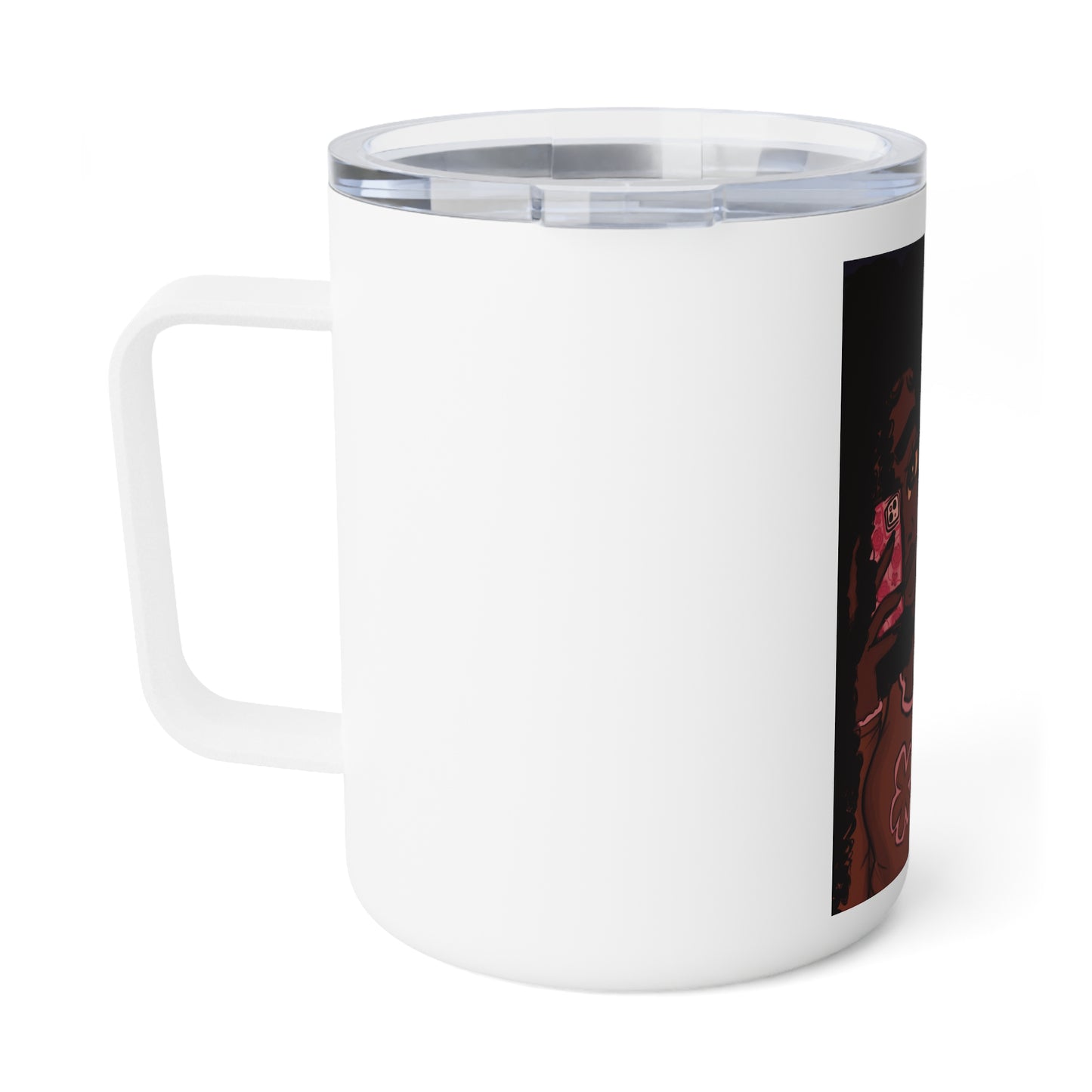 Insulated Coffee Mug, 10oz - Black Love