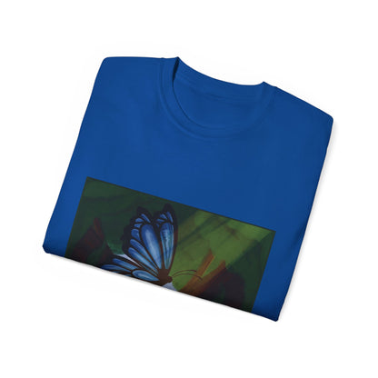 Unisex Ultra Cotton Tee (Blue Butterfly)