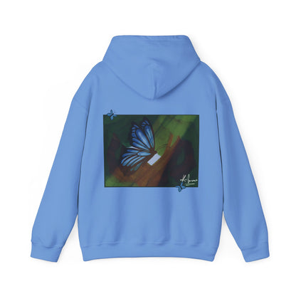Unisex Heavy Blend™ Hooded Sweatshirt (Blue Butterfly)