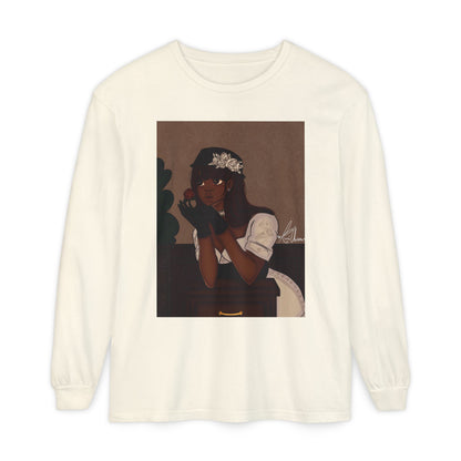 Unisex Garment-dyed Long Sleeve T-Shirt (My Humble Abode)