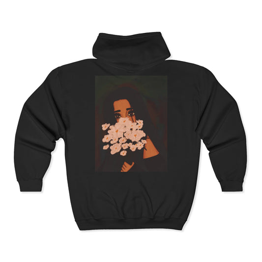 Unisex Zip Up Sweatshirt - Flowers