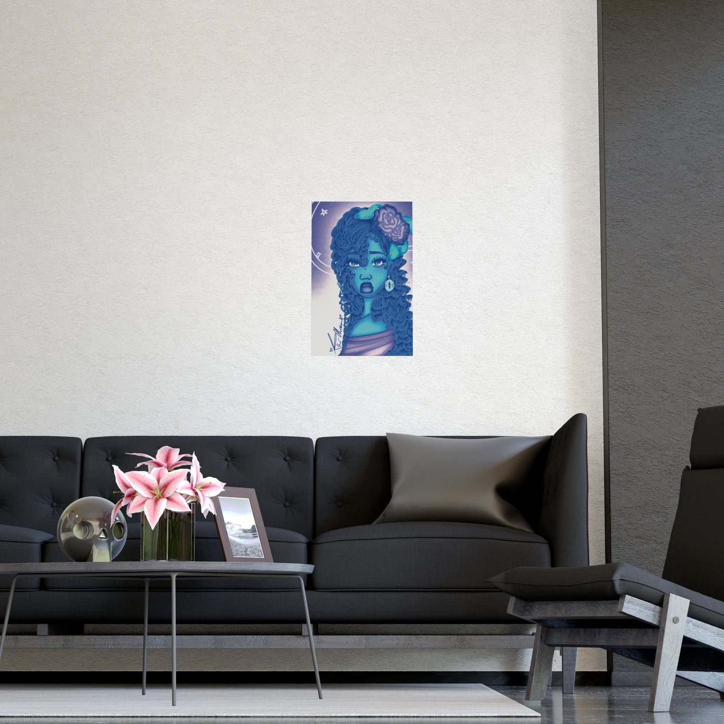 Vertical Matte Poster - Blue Rose
