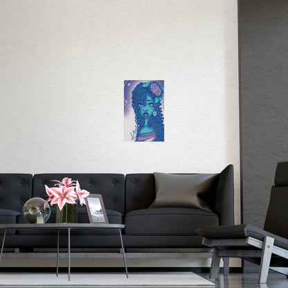 Vertical Matte Poster - Blue Rose