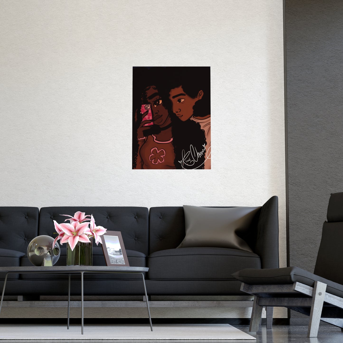 Vertical Matte Poster - Black Love
