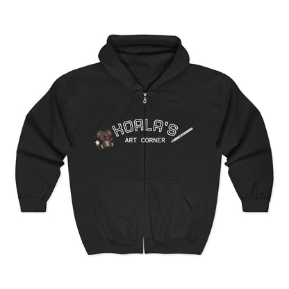 Unisex Heavy Blend™ Full Zip Hooded Sweatshirt (Flowers)