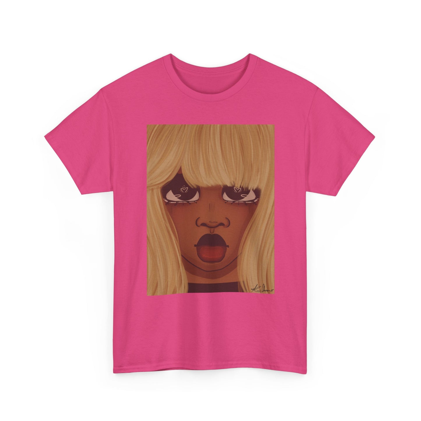 Unisex Heavy Cotton Tee (Heart Eyes)