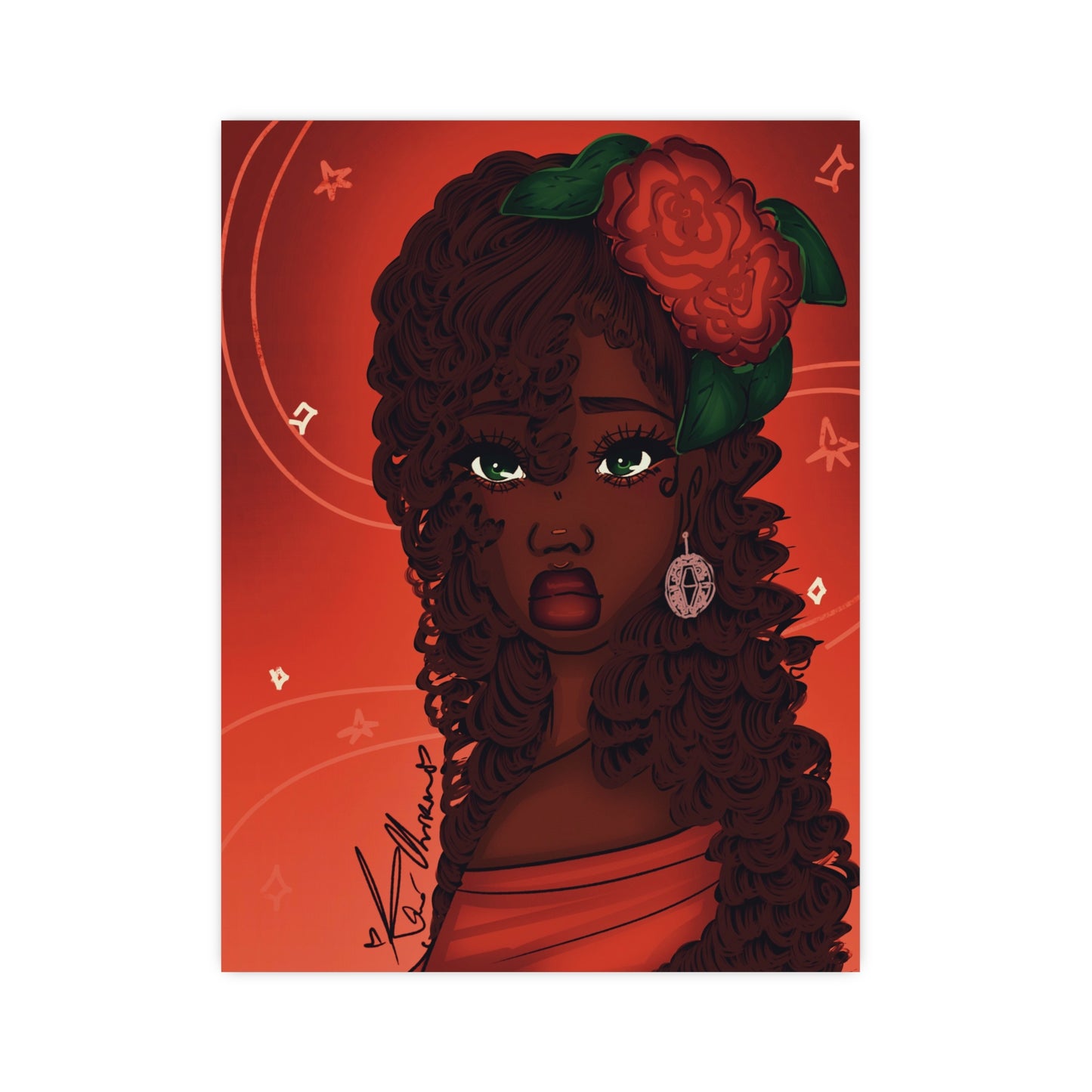 Vertical Matte Poster - Rose