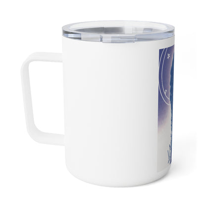 Insulated Coffee Mug, 10oz - Blue Rose