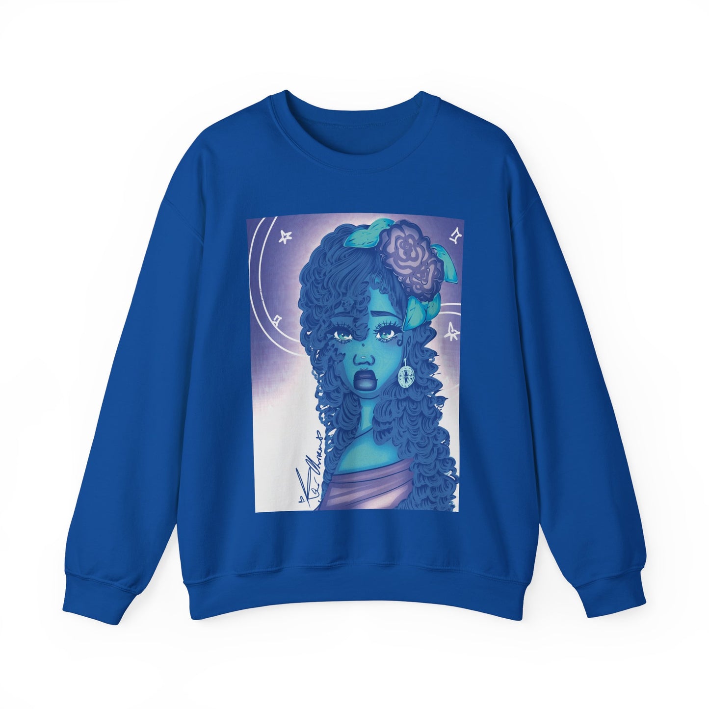 Unisex Heavy Blend™ Crewneck Sweatshirt (Blue Rose)