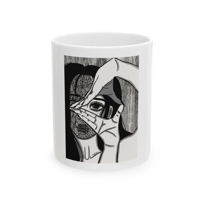 Ceramic Mug, (11oz, 15oz) - Illusions