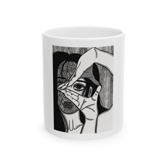 Ceramic Mug, (11oz, 15oz) - Illusions