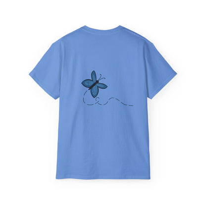 Unisex Ultra Cotton Tee (Blue Butterfly)