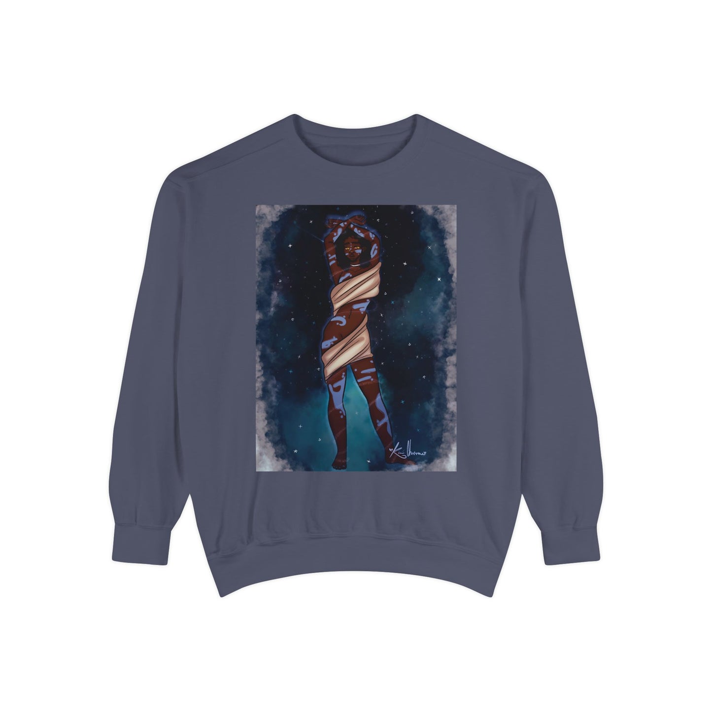 Unisex Garment-Dyed Sweatshirt (Space)