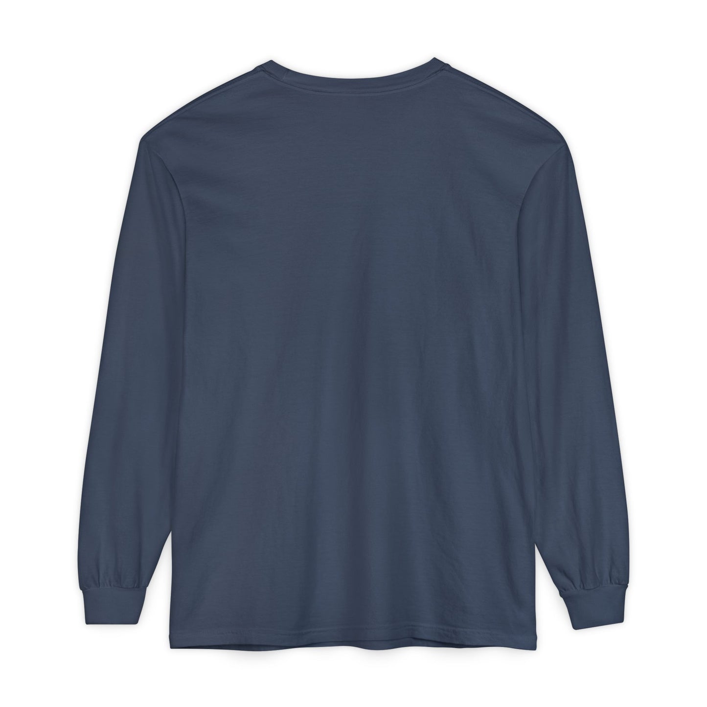 Unisex Garment-dyed Long Sleeve T-Shirt (Blue Rose)