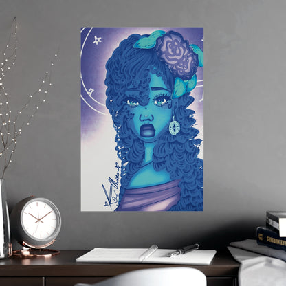 Vertical Matte Poster - Blue Rose