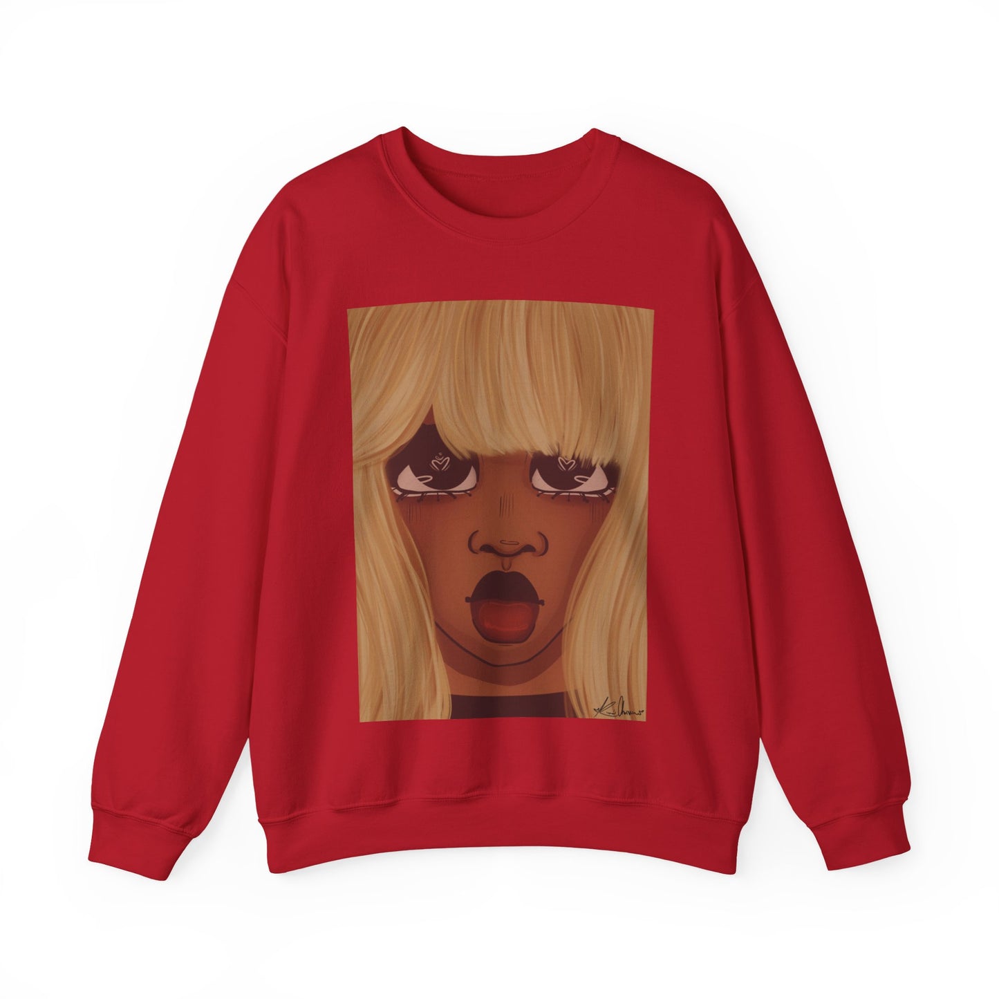 Unisex Heavy Blend™ Crewneck Sweatshirt (Heart Eyes)